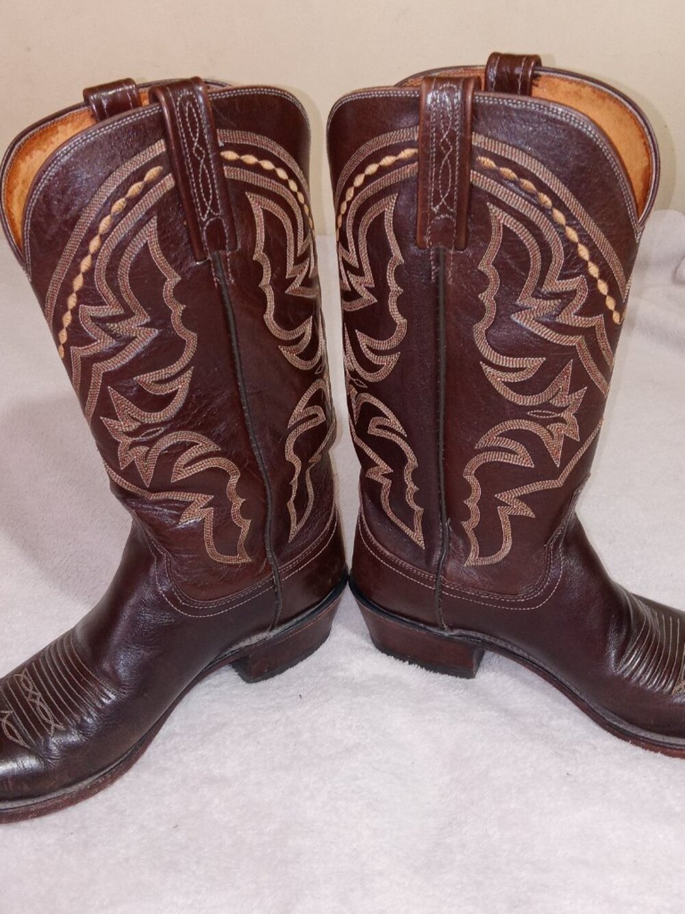 Lucchese 1883 Men's 8.5D N7012R4 Chocolate Brown Leather Western Cowboy Boots - Picture 14 of 16